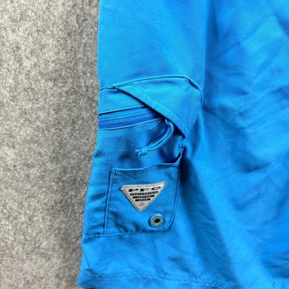 Columbia PFG Mens Shorts 36‎ Blue Omni-Shield Board Fishing Swim Trunks 11